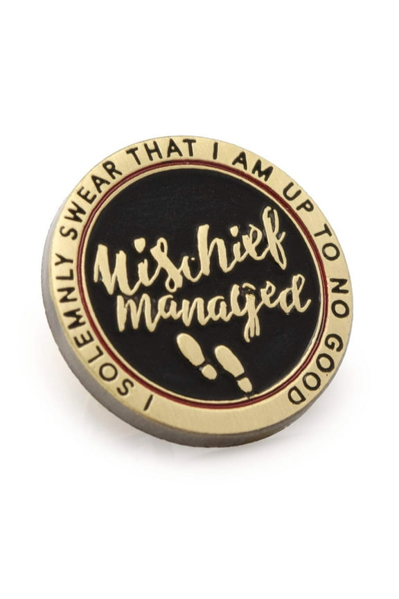 Mischief Managed Gold Lapel Pin