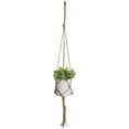 thumbnail image 1 of Misco Ceramic Macrame Hanging Planter, 5.12inch High and 5.12 in Diameter Macrame Plant Holder, Perfect for Plants and Succulents, with Jute for Indoor and Outdoor…, 1 of 4