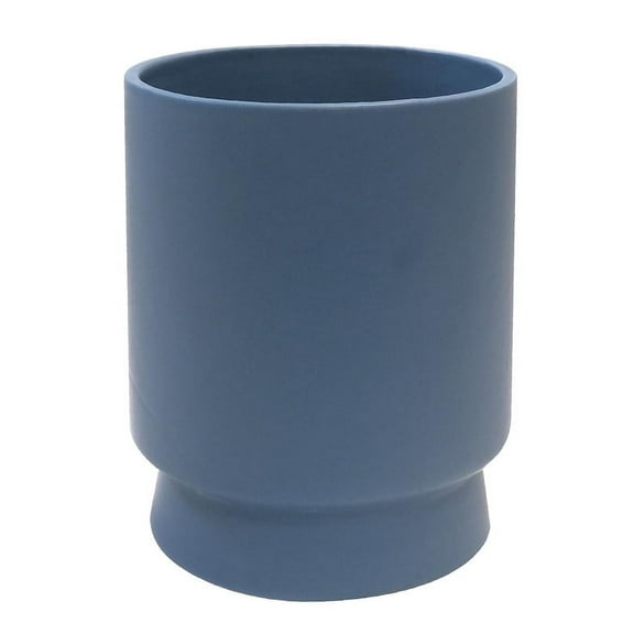 Misco Round Ceramic Pedestal Planter, 6.69 Inch in Height Planter and 5.12 Inch in Diameter, Blue Color Ceramic Pot for Plants and Flowers for Indoor and Outdoor, Modern Decorative for The Home…