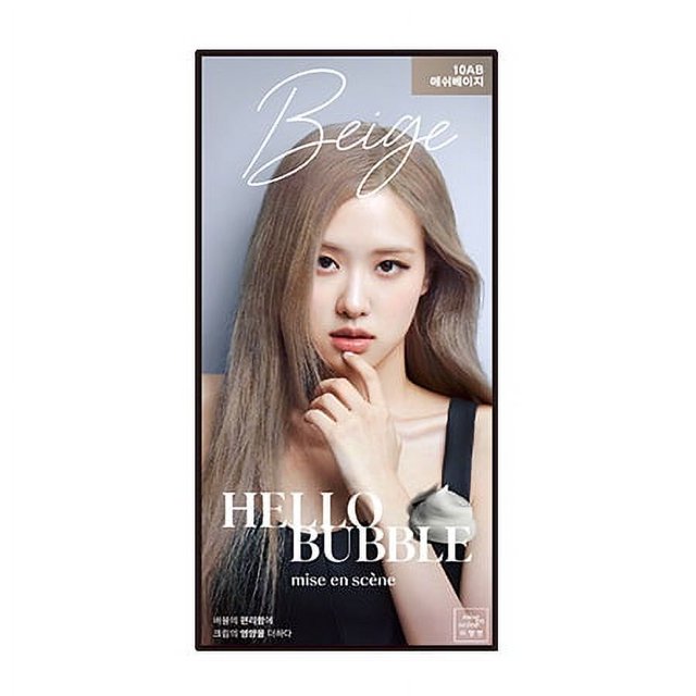 Mise En Scene Hello Bubble Foam Color Easy Self Hair Dye, 10AB Ash