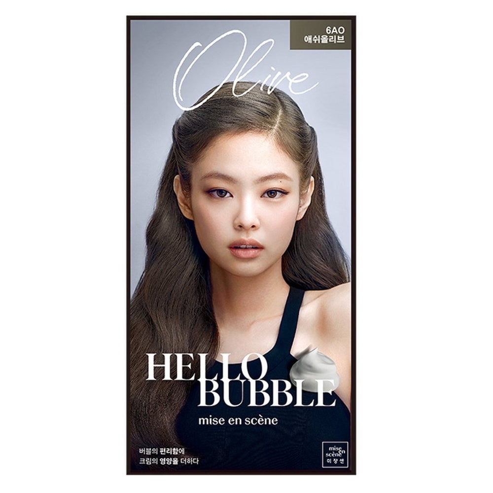 Mise En Scene Hello Bubble Foam Color Easy Self Hair Dye, 6AO Ash Olive