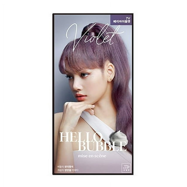 Mise En Scene Hello Bubble Foam Color Easy Self Hair Dye, 7V Peri Violet