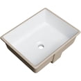thumbnail image 1 of Miseno MNO1713BWH 17 x 13 in. Rectangular Undermount Bathroom Sink with Rear Overflow, White, 1 of 7