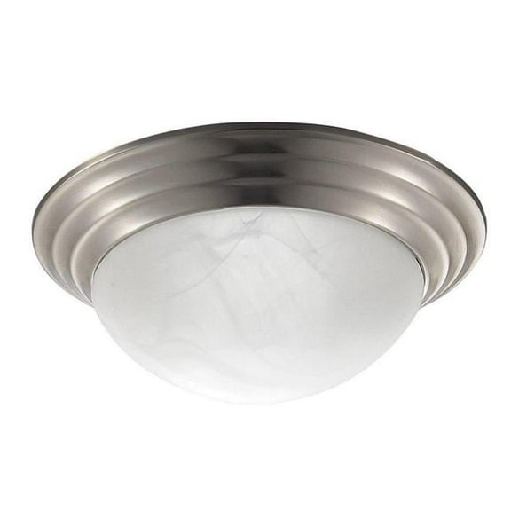 Miseno FLCLTWIST12BN 10.13 in. 75W 2-Light Incandescent Flush Mount Ceiling Fixture, Brushed Nickel
