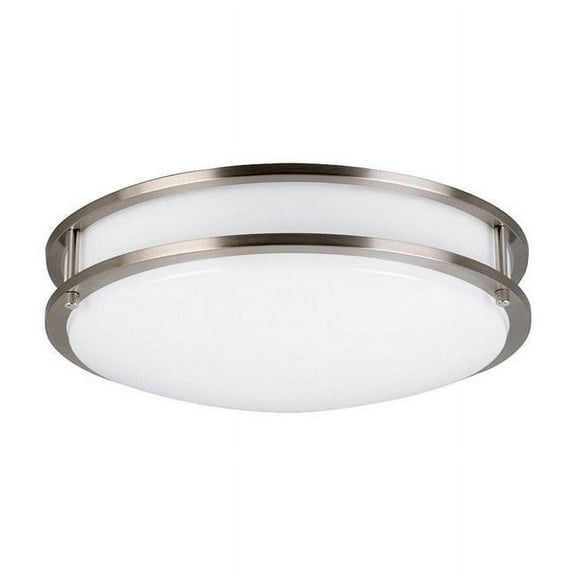 Miseno FLSAT14LEDCCTBN 14 in. Integrated LED 20 W Down Lighting, Brushed Nickel