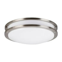 Miseno FLSAT16LEDCCTBN 16 in. Integrated LED 25 W Down Lighting, Brushed Nickel