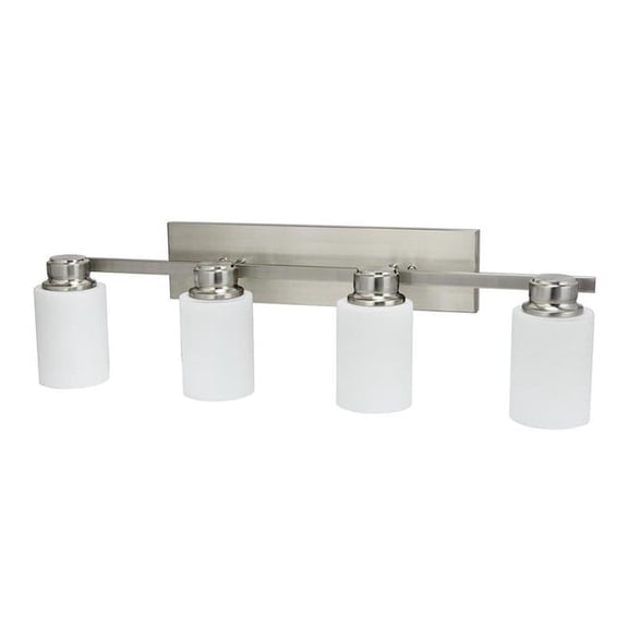 Miseno FLVL1004BN 60 W 4 Medium E-26 Vanity Light, Brushed Nickel