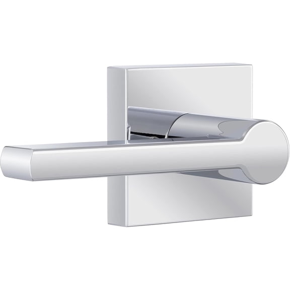 Miseno MLK4022 Lorton Flat Bar Passage Door Lever Set - Polished Chrome