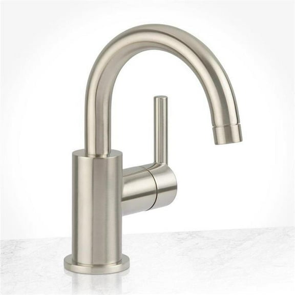 Open Box Miseno MNO1343LSLZBN Single Handle Monoblock Bathroom Sink Faucet, Brushed Nickel