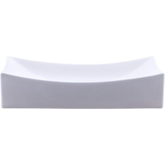 Miseno MVS-NP-01141-NODRAIN 21-3/4" Rectangular Porcelain Vessel Bathroom Sink - Polished White