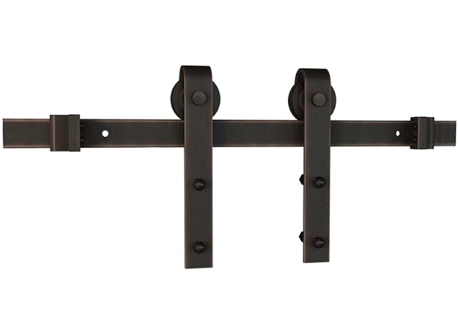 5 ft./60 in. Black Steel Bent Strap Sliding Barn Door Track and Hardware Kit with 12 in. Square Pull and Flush Handle 5 ft./60 in. Black Steel Bent Strap Sliding Barn Door Track and Hardware Kit with 12 in. Square Pull and Flush Handle