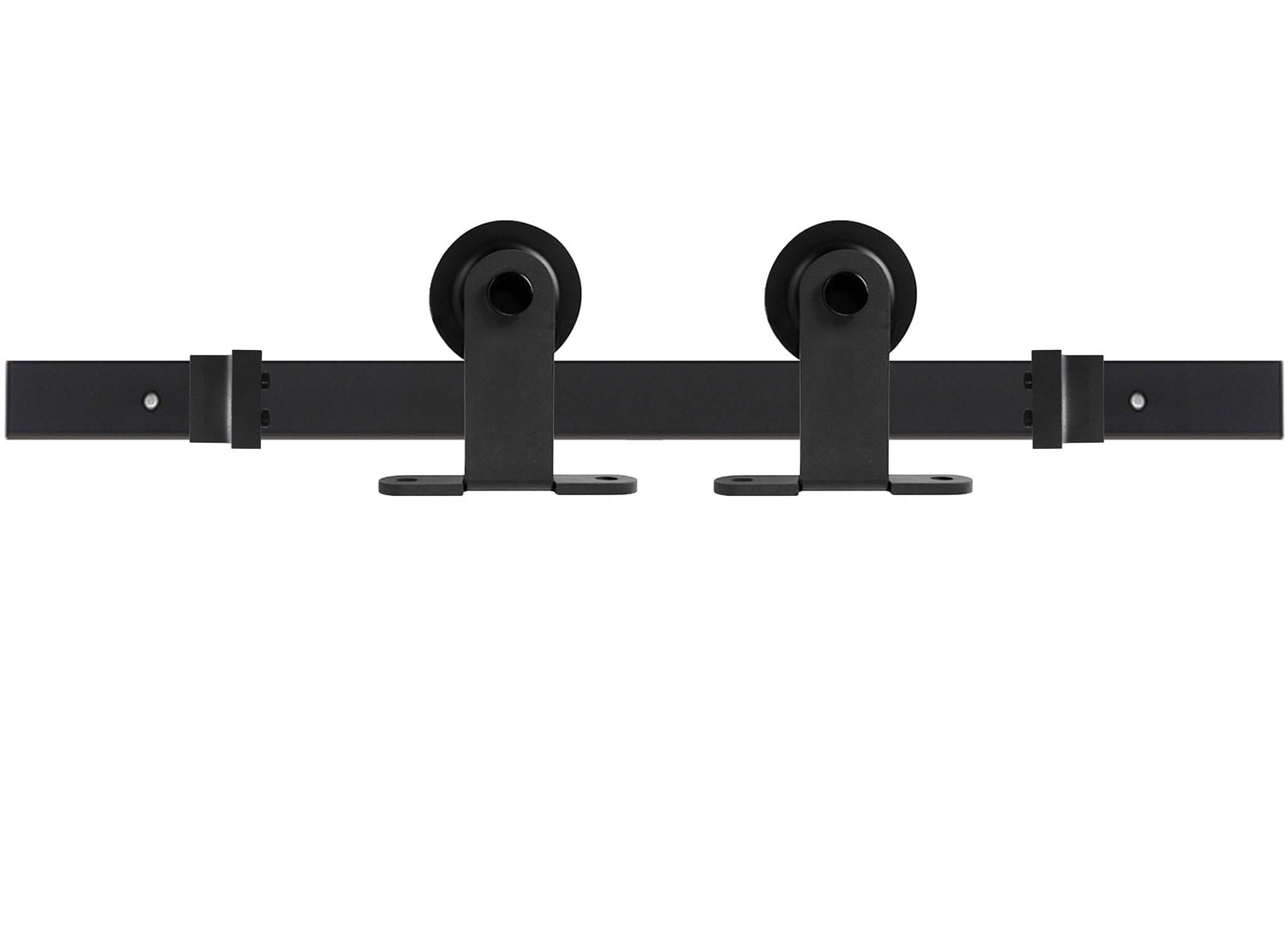 Black Steel 60" Top-Mount Barn Door Hardware Kit