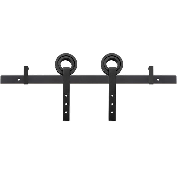 Miseno Mbdh0505x60 60" Bearing Roller Strap Barn Door Hardware Kit - Black