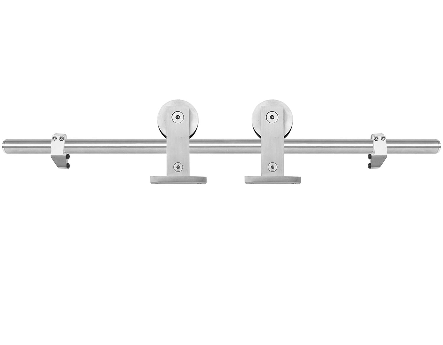 Amici 96" Stainless Steel Single Roller Barn Door Hardware Kit