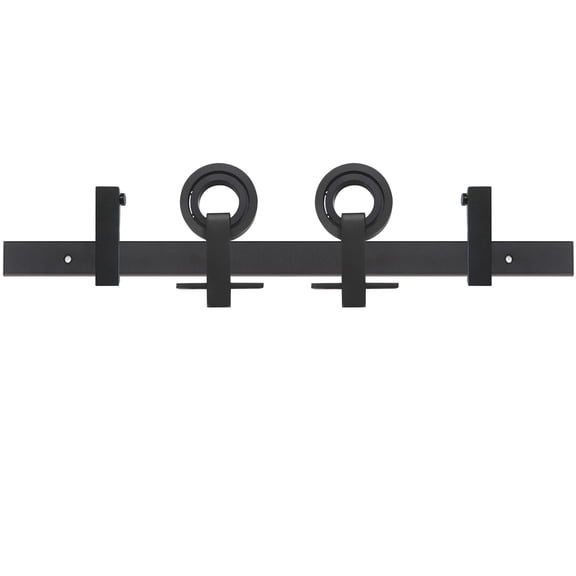 Miseno Mbdh5505x60 60" Bearing Roller Top Mount Barn Door Hardware Kit - Black