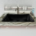 thumbnail image 1 of Miseno MCI53-4TM-78 33" Single Basin Drop In Cast Iron Kitchen Sink; Black, 1 of 6