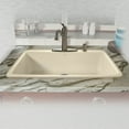 thumbnail image 1 of Miseno MCI53-4TM-22 33" Single Basin Drop In Cast Iron Kitchen Sink; Biscuit, 1 of 6