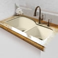 thumbnail image 1 of Miseno MCI68-4UM-22 33" Double Basin Undermount Cast Iron Kitchen Sink; Biscuit, 1 of 1