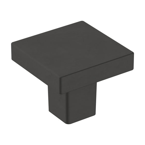 Amerock Monument 1-3/16 in (30 mm) Length Matte Black Cabinet Knob