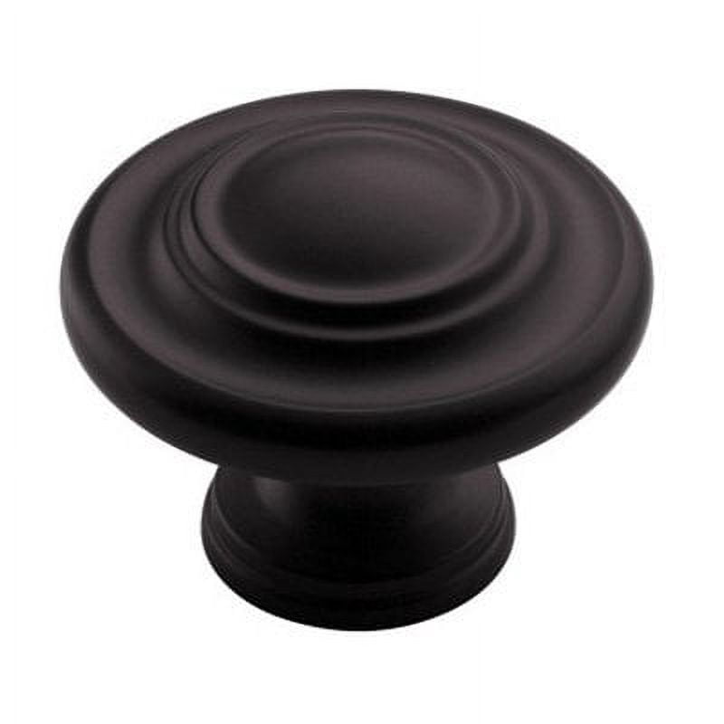 Inspirations 1-5/16 in (33 mm) Diameter Flat Black Cabinet Knob