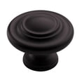 thumbnail image 1 of Inspirations 1-5/16 in (33 mm) Diameter Flat Black Cabinet Knob, 1 of 5