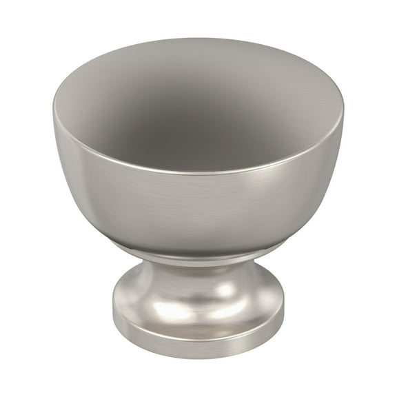 Amerock Everyday Basics Chalice Round Cabinet Knob 1-1/4 in. D 1-1/8 in. Satin Nickel 1 pk