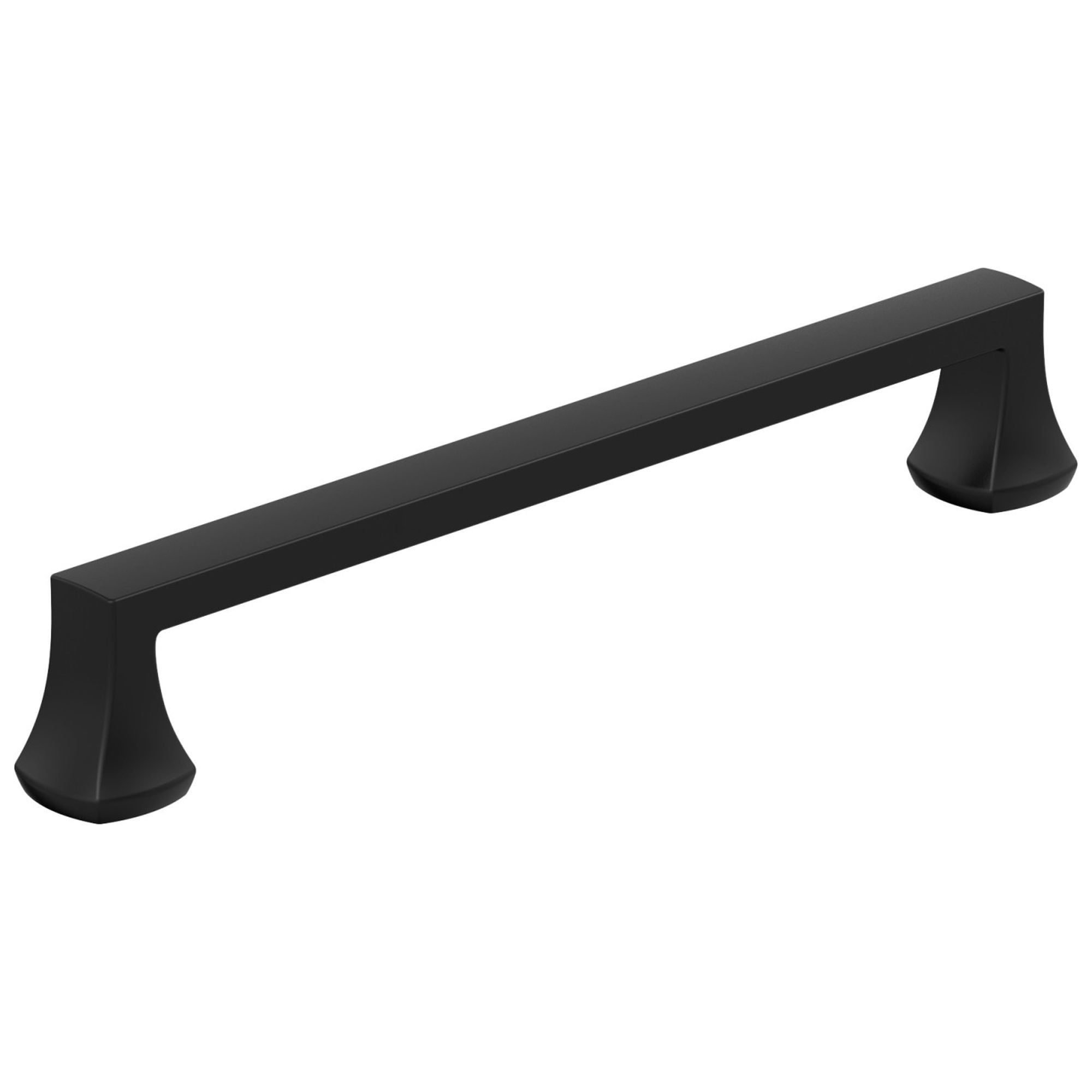 Matte Black Modern 6-5/16 inch Cabinet Pull Bar
