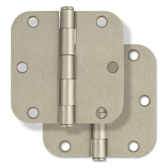 Miseno Mdh3502 3-1/2 X 3-1/2 Plain Bearing 5/8" Radius Corner Door Hinge - Nickel