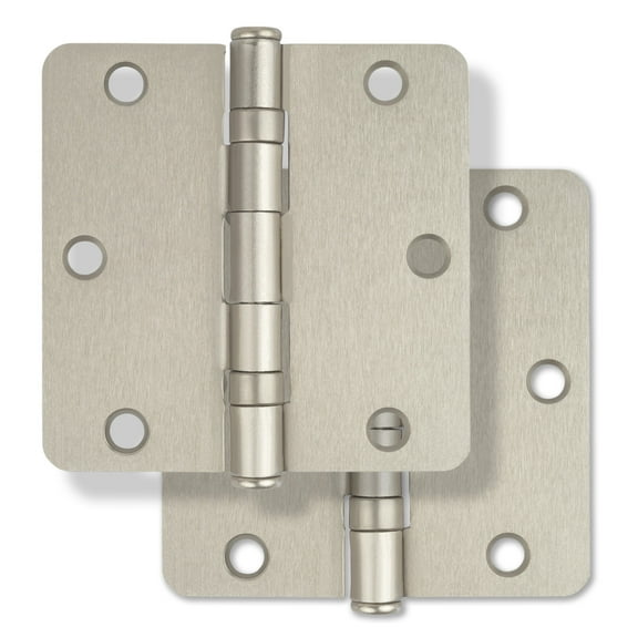 Miseno Mdh3542 3-1/2 X 3-1/2 Ball Bearing 1/4" Radius Corner Door Hinge - Nickel