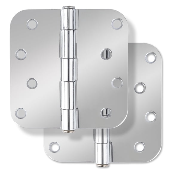 Miseno MDH4002CP 4 X 4 Plain Bearing 5/8" Radius Corner Door Hinge - Chrome