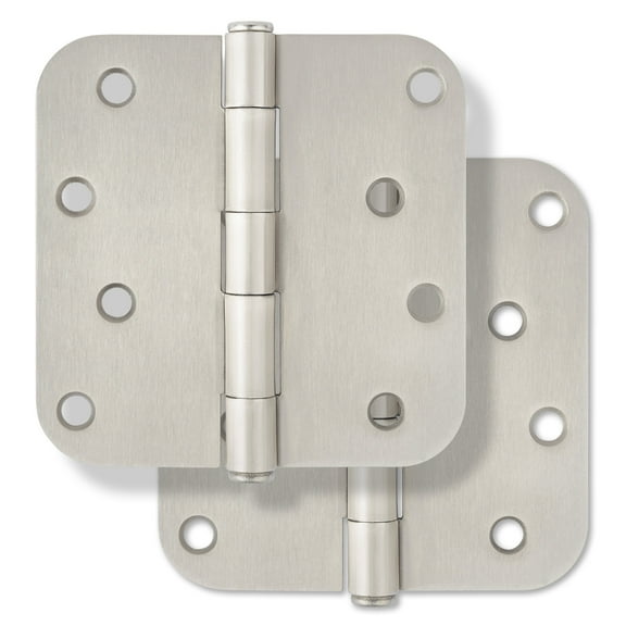 Miseno Mdh4002 4 X 4 Plain Bearing 5/8" Radius Corner Door Hinge - Nickel