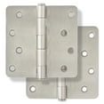 thumbnail image 1 of Miseno Mdh4012 4 X 4 Plain Bearing 1/4" Radius Corner Door Hinge - Nickel, 1 of 1