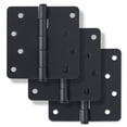 thumbnail image 1 of Miseno Mdh4013 4 X 4 Plain Bearing 1/4" Radius Corner Door Hinge - Black, 1 of 1