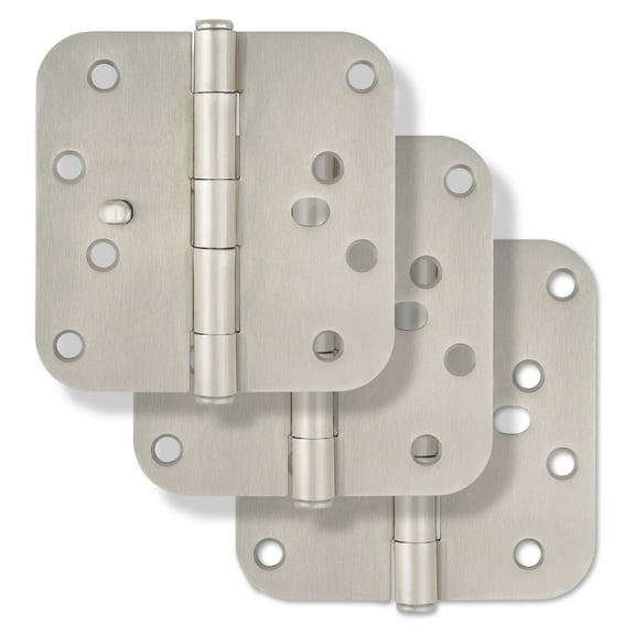 Miseno Mdh4053 4 X 4 Plain Bearing 5/8" Radius Corner Door Hinge - Nickel