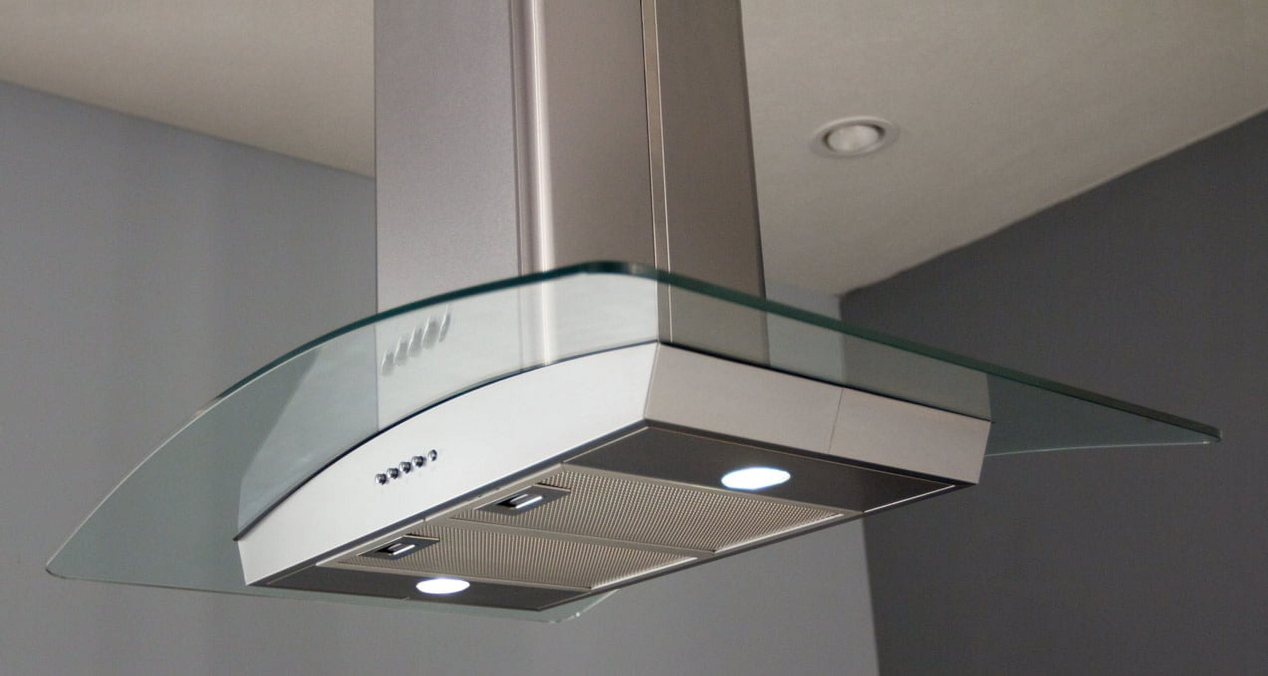 Miseno MH00436G 750 CFM 36" Island Range Hood;Stainless Steel / Glass
