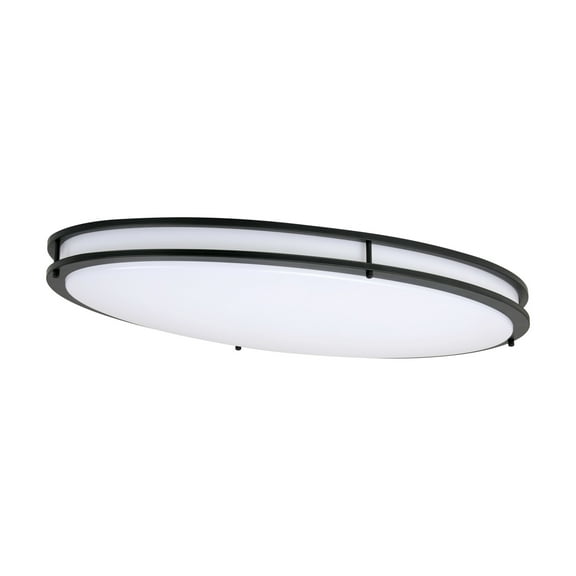Miseno Ml14284 32" Wide Flush Mount Oval Ceiling Fixture - Black