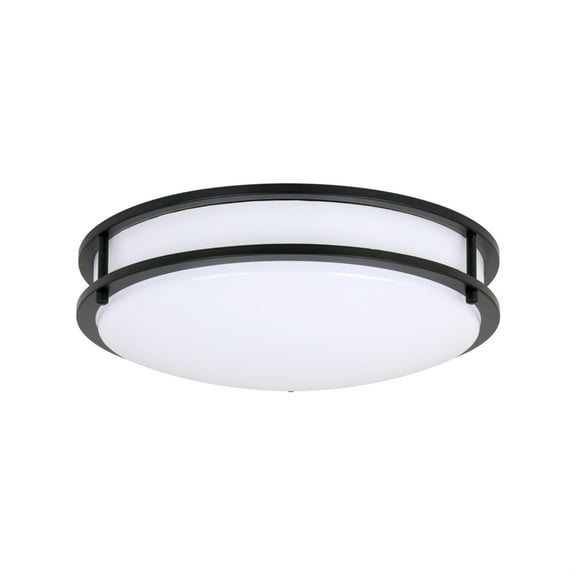 Miseno Ml14292 14" Wide Flush Mount Drum Ceiling Fixture - Black