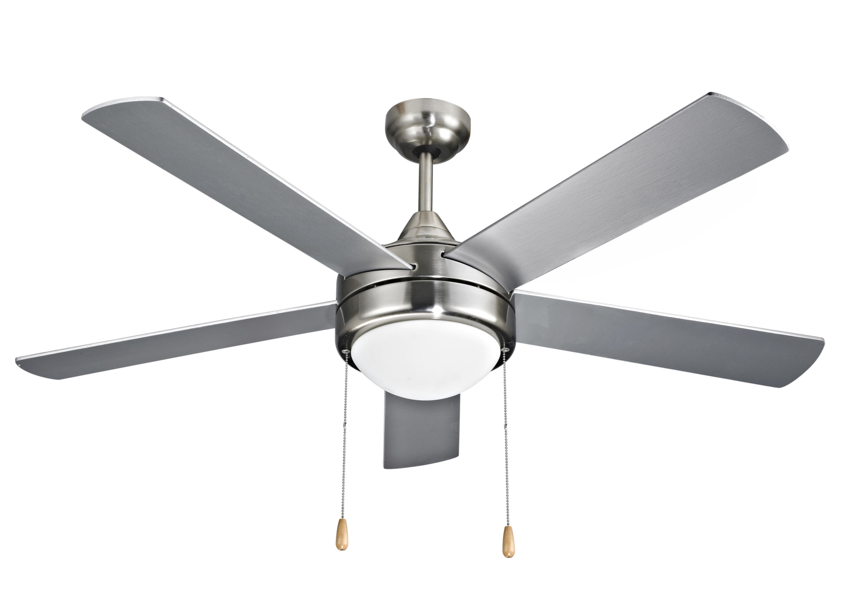 Miseno Ml8650 52" 5 Blade Indoor Ceiling Fan - Brushed Nickel / Silver and Maple