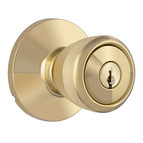 Miseno Mlk1010 Buchanan Tulip Single Cylinder Keyed Entry Door Knob Set - Brass