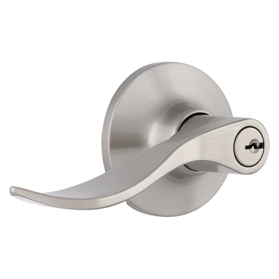 Miseno Mlk1011 Torry Wave Single Cylinder Keyed Entry Door Lever Set - Nickel