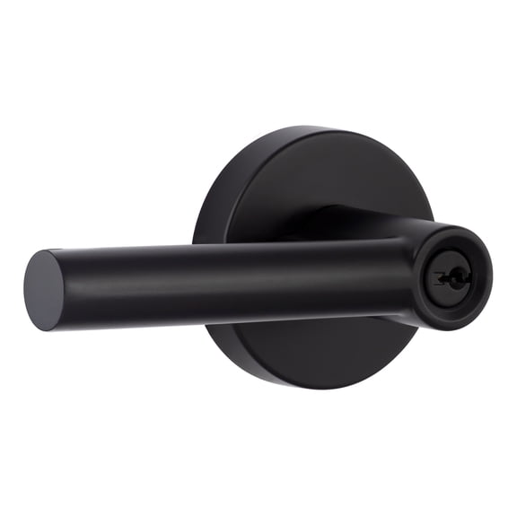 Miseno Mlk1012x Elkton Round Rod Single Cylinder Keyed Entry Door Lever Set - Black