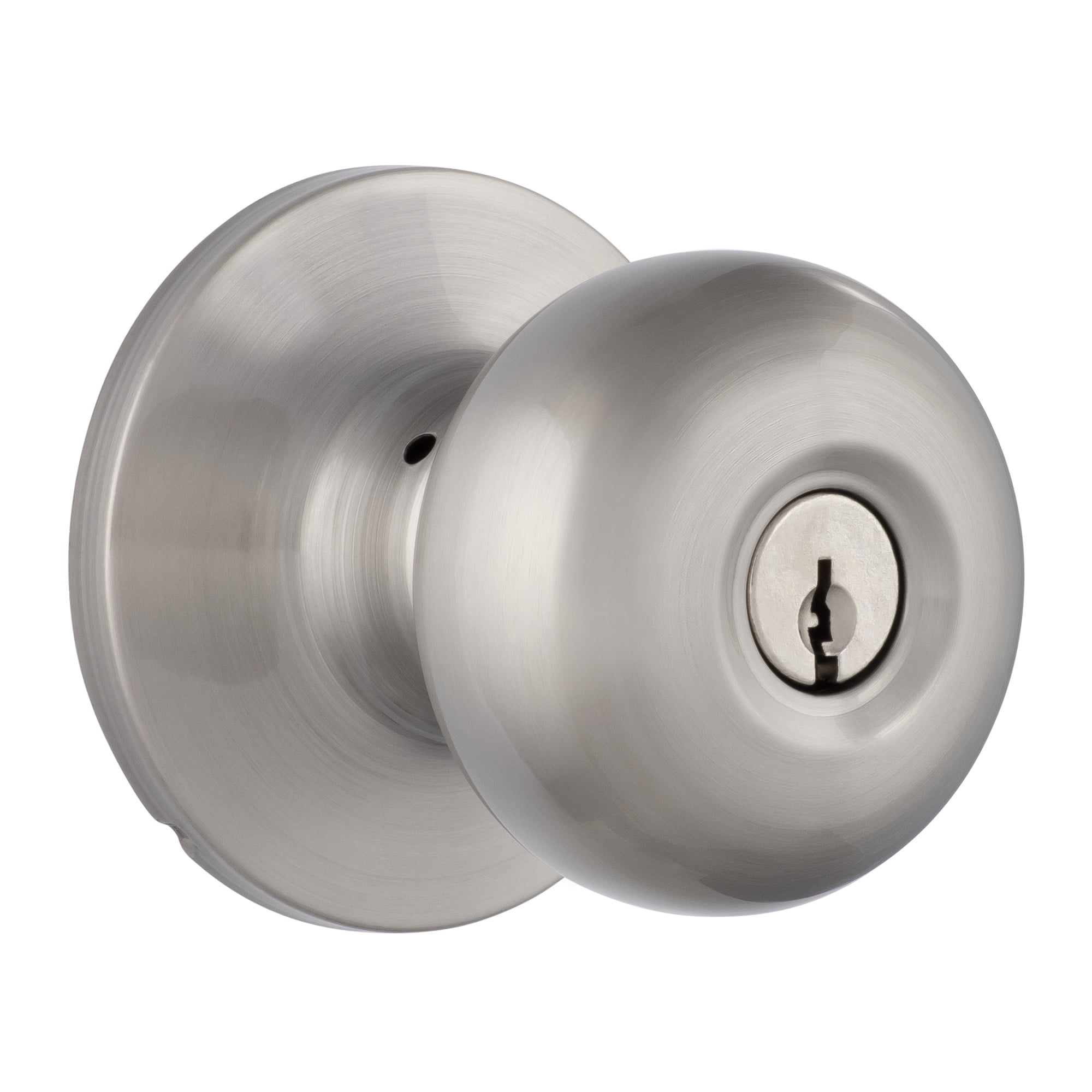 Miseno MLK1030SN Porter Flat Ball Single Cylinder Keyed Entry Door Knob Set - Nickel