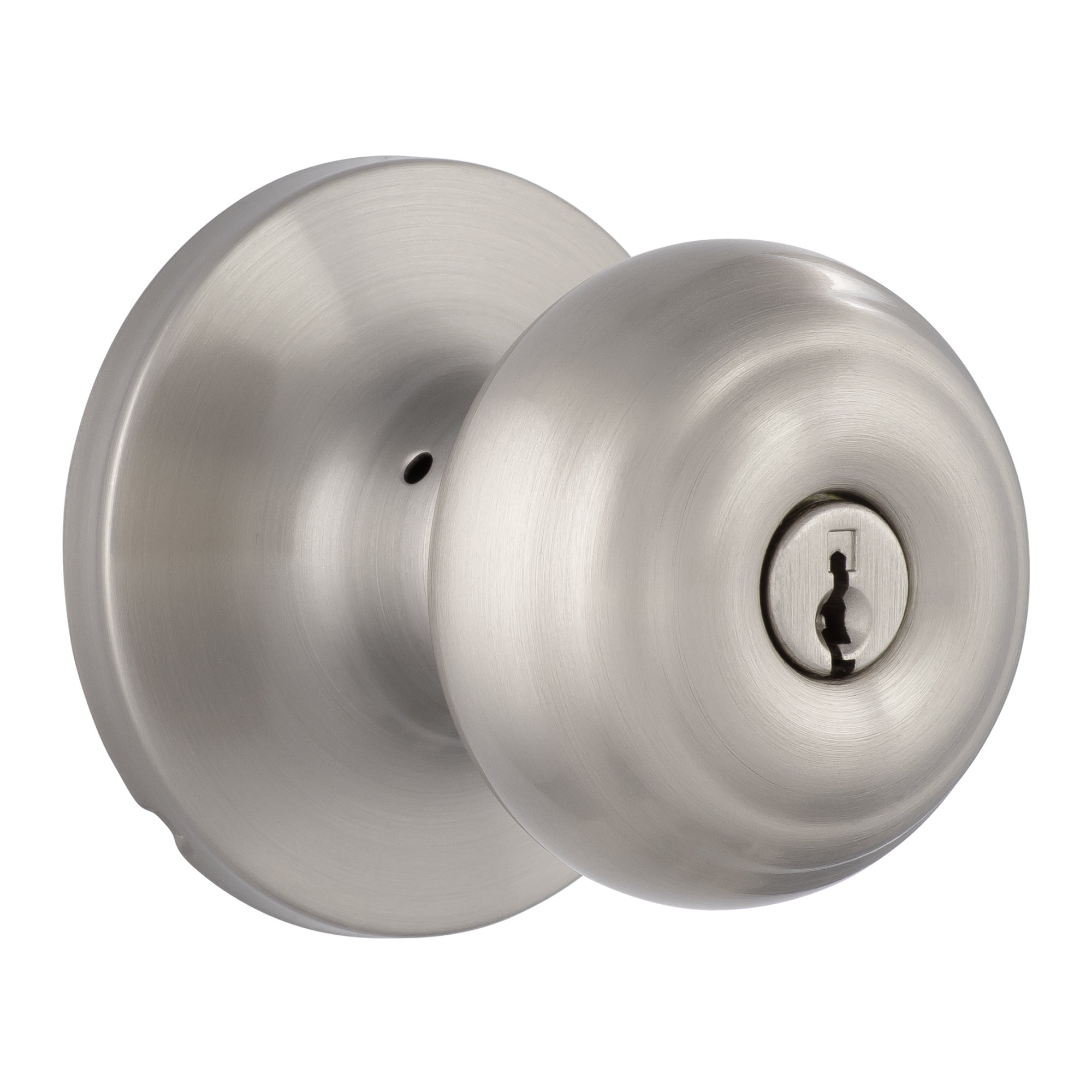 Miseno Mlk1050 Druid Single Cylinder Keyed Entry Door Flat Ridged Knob Set - Nickel