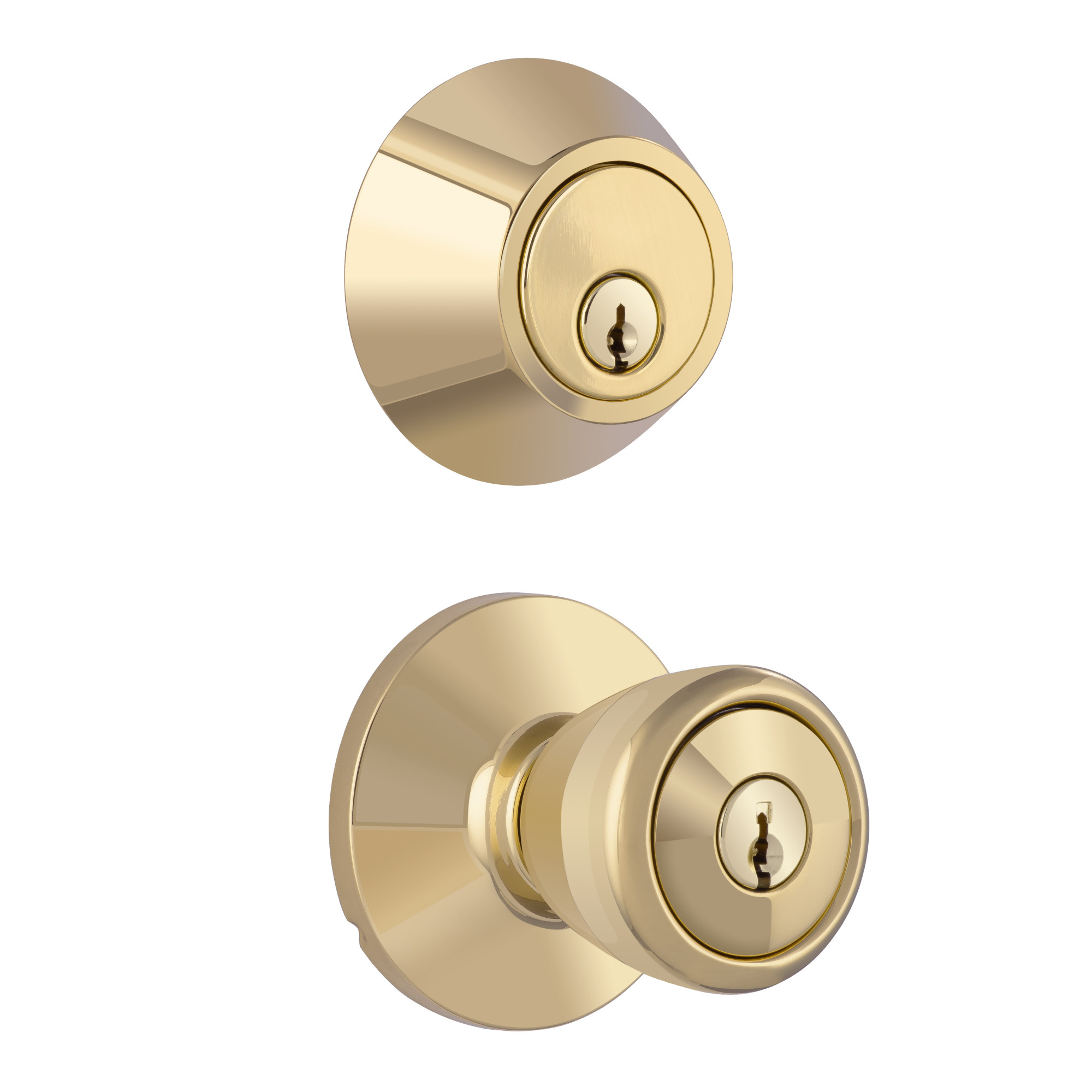 Schlage F51-Geo-Brk Georgian Keyed Entry Panic Proof Door Knob Set ...