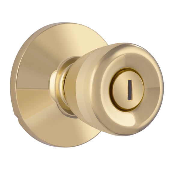 Miseno MLK3010PB Buchanan Tulip Privacy Door Knob Set - Brass