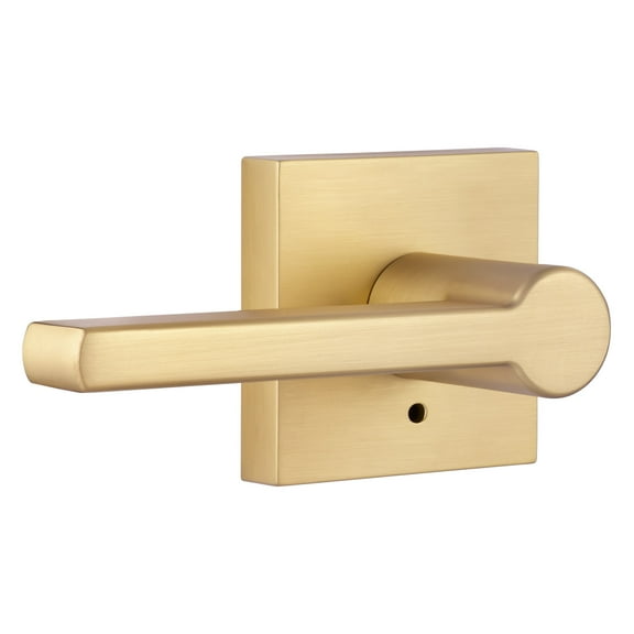 Miseno Mlk3022 Lorton Flat Bar Privacy Door Lever Set - Brass