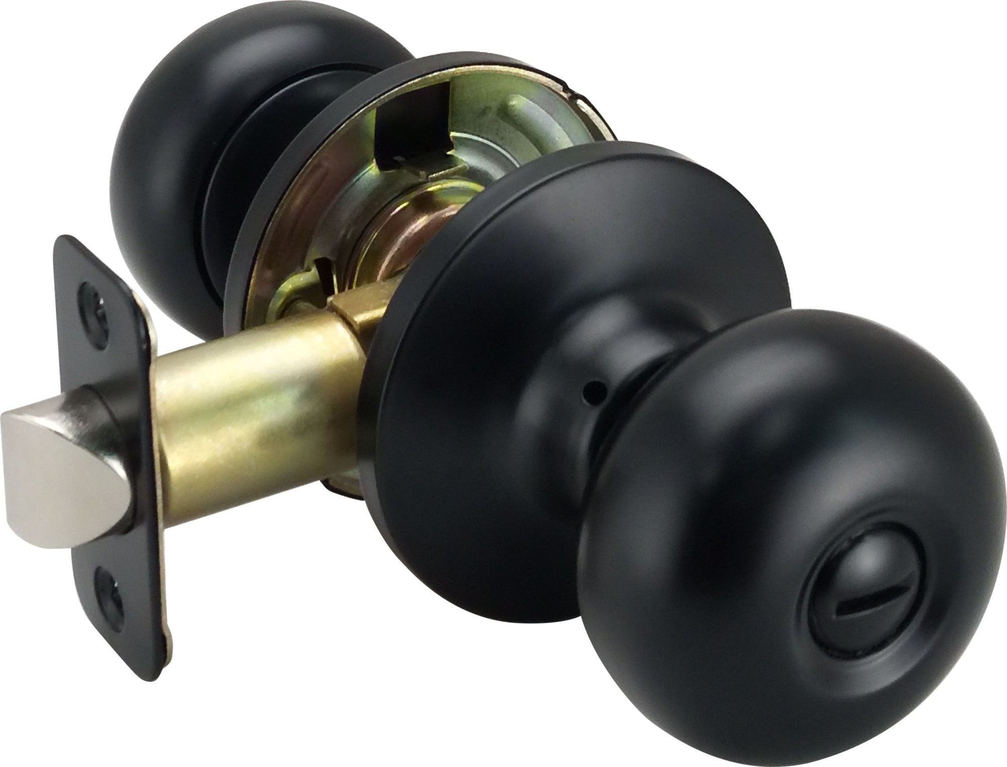 Miseno MLK3030BK Porter Flat Ball Privacy Door Knob Set - Black