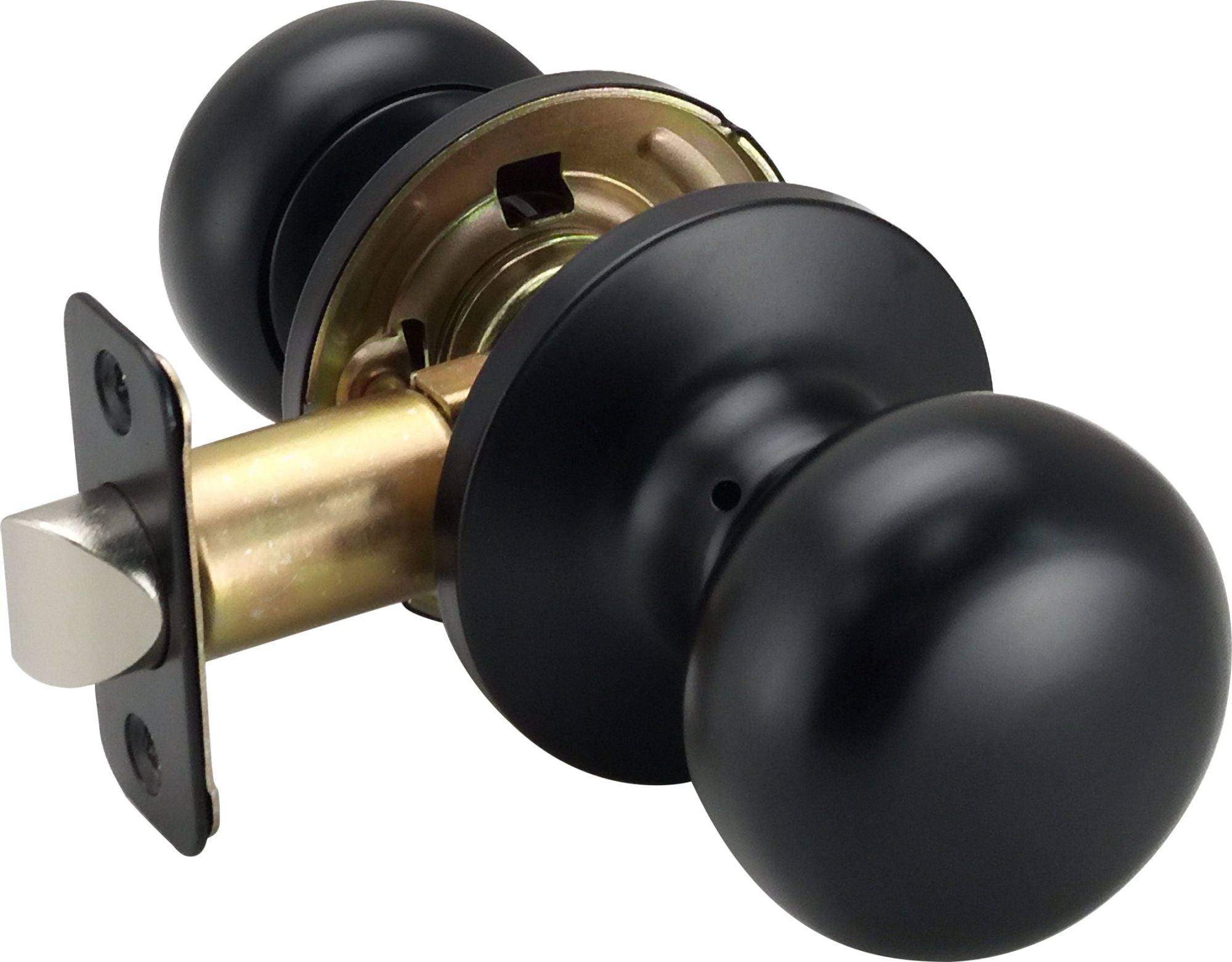 Miseno MLK4030BK Porter Flat Ball Passage Door Knob Set - Black