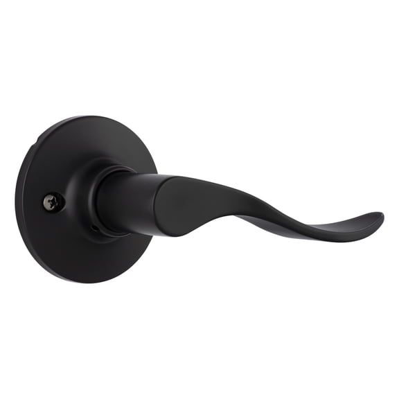 Miseno MLK7011BK Torry Wave Left Handed Non-Turning One-Sided Door Lever - Black