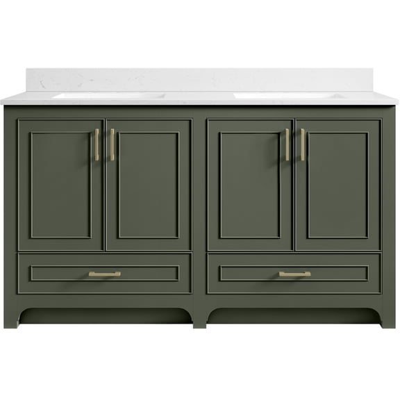 Miseno MN241V60DDPO Lucerne 60" Free Standing Double Basin Vanity Set - Deep Olive Green